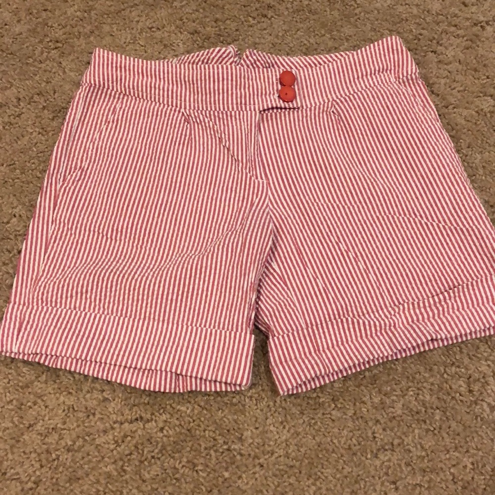 Red/White sear sucker shorts